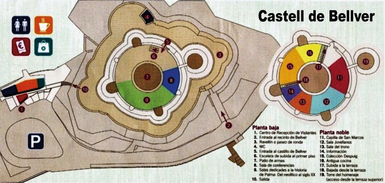 Castell de Bellver, plano del