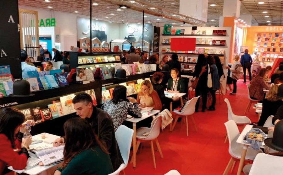 Stand catalán en la Feria de Frankfurt