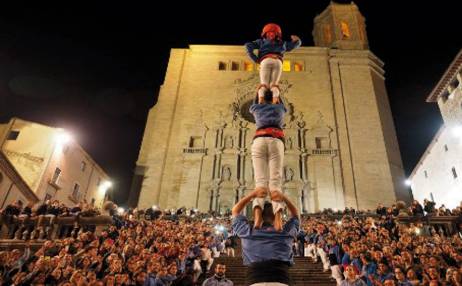 Castells a Girona i les Fires de Sant Narcis