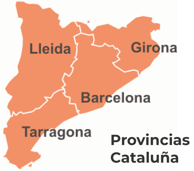 Las cuatro provincias de Cataluña
