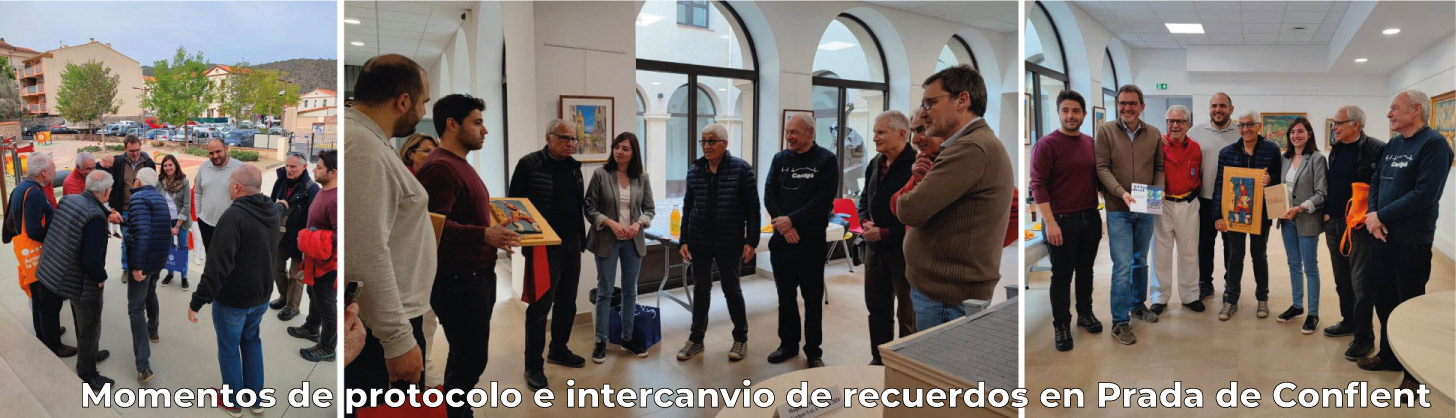 Nens del Vendrell en los actos protocolarios con autoridades en Prada de Conflent