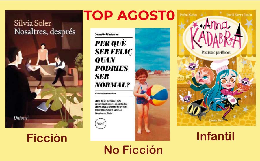 Los 30 Libros más vendidos en agosto 2021 en Cataluña