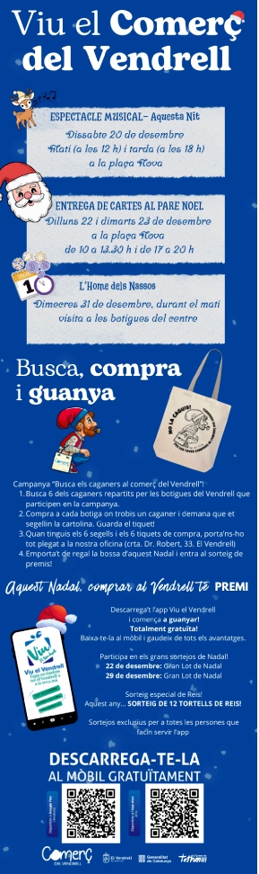 Vendrell i  la campanya Nadal 2025 del comerç