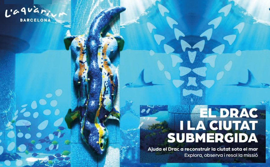 El drac de Gaudí se submergeix a L’Aquàrium de Barcelona